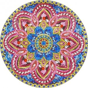 Haft Diamentowy Kwiatowa Mandala 30x30 cm