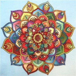 Haft Diamentowy Mandala Radości 30x30 cm