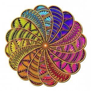 Puzzle Drewniane Mandala Kolorów L