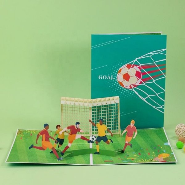 Kartka Pocztowa Okolicznościowa 3D Pop-up Sport - Piłkarze