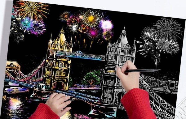 Magiczna Zdrapka Góra Fuji Japonia XXL 75x52 cm