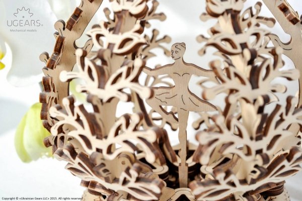 Puzzle 3D Drewniane Pozytywka-Kwiat uGEARS