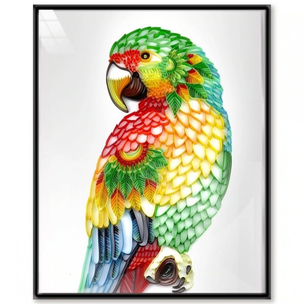 Zestaw do Quillingu Paski Piękna Papuga 40x50 cm