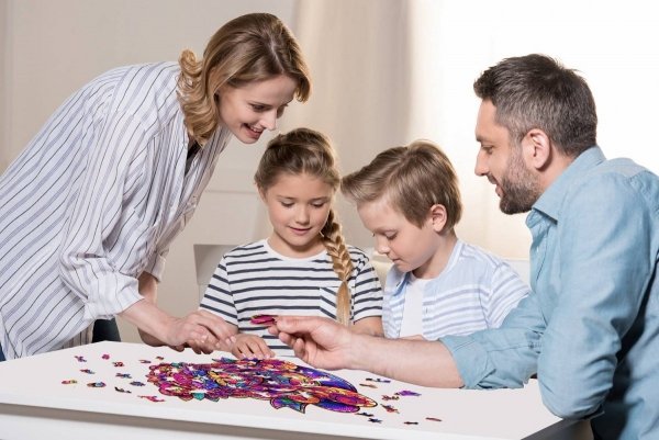 Puzzle Drewniane BAŚNIOWY WILK 2 M