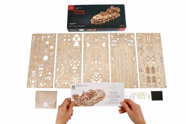Puzzle 3D Drewniane Poduszkowiec Ratunkowy uGEARS