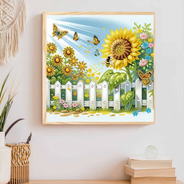 Haft Diamentowy Słoneczny Dzień 30x30 cm