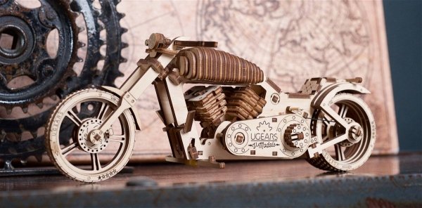 Puzzle 3D Drewniane Motocykl VM-02 uGEARS