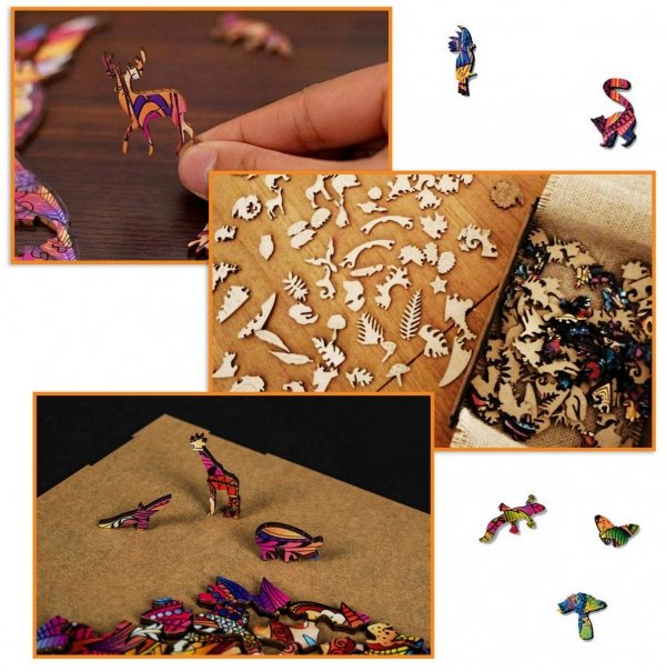 Puzzle Drewniane Baśniowy Lis A4