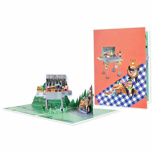 Kartka Pocztowa Okolicznościowa 3D Pop-up Piknik w Lesie