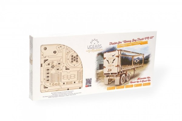 Puzzle 3D Drewniane Naczepa do modelu Ciągnik VM-03 uGEARS