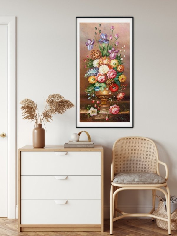 Haft Diamentowy Kwiecista Kompozycja 45x85 cm