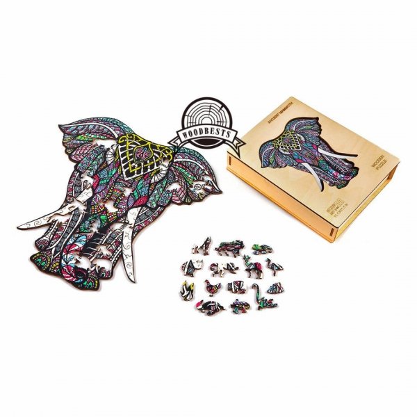 Puzzle Drewniane Antyczny Mamut S