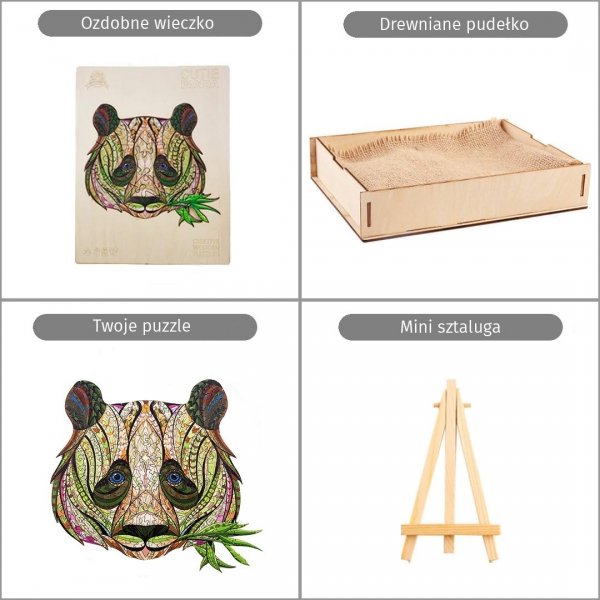 Puzzle Drewniane SŁODKA PANDA S