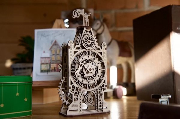 Puzzle 3D Drewniane Stara Wieża Zegarowa uGEARS