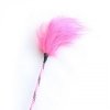 Długa szpicruta z różowym piórkiem Riding Crop