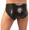 LateX Dildo Slip - czarny lateks majtki z penisem w środku 