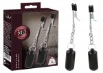 Fetish BDSM zaciski na sutki z odważnikami 2x 115g