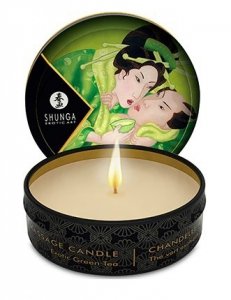 Shunga Zenitude GreenTea świeczka olejek do masażu