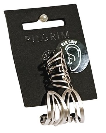 Kolczyki Silver Ear Cuff + nausznica - PILGRIM