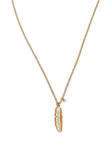 Łańcuszek - Naszyjnik PILGRIM Feather Gold