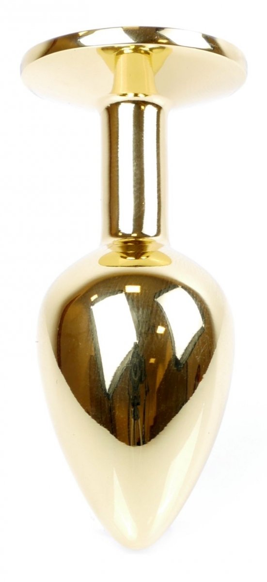 Metal-Gold-klasyczna-mała-wtyczka-analna-z-różowym-kryształkiem