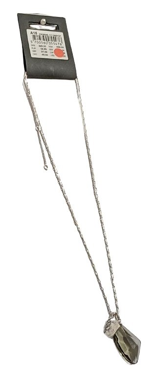 Łańcuszek-PILGRIM-Silver-Grey-Stone