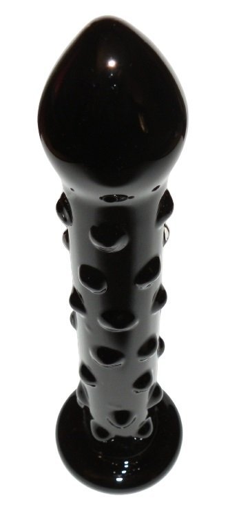 Glass Romance black szklana wtyczka analna