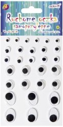 Ruchome oczka MT-6418(157) samoprzylepne owalne mix rozm., 30szt., Aliga