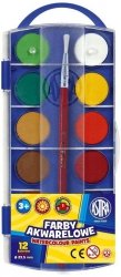 Farby akwarelowe 12-kol. śr. 23.5mm Euro, Astra