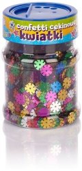 Cekiny kwiatki Confetti cekinowe - mix kolorów op. 100g, Astra