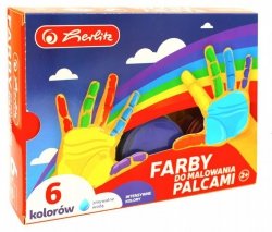 Farby do malowania palcami 6-kol. 9575648, Herlitz