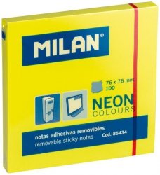 Notes s-prz.75x75 neon żółty, Milan