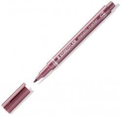 Marker metaliczny okrągła końcówka M czerwony, Staedtler