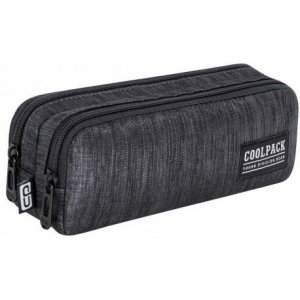 Piórnik saszetka podwójna Coolpack Clio SNOW BLACK