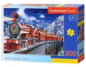 Puzzle 200 Santas Coming to Town BN B-222254