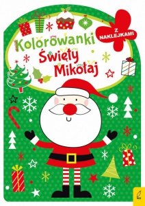 Święty Mikołaj. Kolorowanka z wykrojnikiem