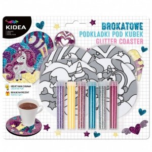 Zestaw kreatywny brokatowe podkładki Bajkowy Świat Kidea