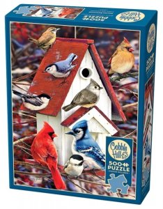 Puzzle 500 Zimowy domek dla ptaków 112652