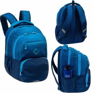Plecak 3-komorowy Abag Hexagon Blue Ombre