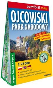 Ojcowski Park Narodowy kieszonkowa laminowana mapa turystyczna 1:25 000