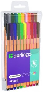 Cienkopisy Rapido 0,4 mm, 20 szt, Berlingo