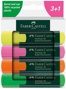 Zakreślacz 1548 4 kolory neonowe, Faber-Castell