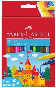 Flamastry 24-kol. Zamek opakowanie kartonowe, Faber-Castell