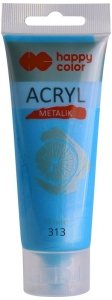 Farba akrylowa 75 ml, niebieski perłowy, metaliczna, Happy Color