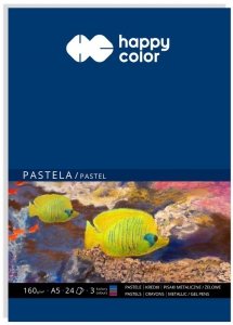 Blok do pasteli A5 24 ark. 160g Art., Happy Color