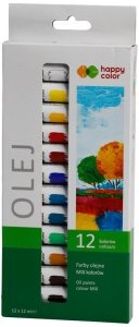 Farby olejne 12-kol. x 12ml, Happy Color
