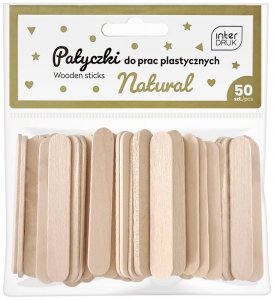 Patyczki naturalne 65 x 10 w op. 50szt.  Interdruk