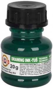 Tusz kreślarski ziel. 20g. 141726, Koh-I-Noor