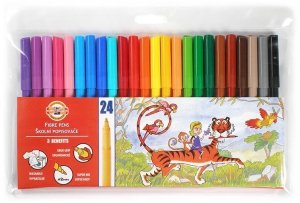 Flamastry 24-kol. w etui foliowym 771002BD, Koh-I-Noor