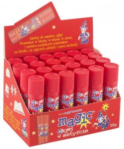Klej sztyft 10g czerwona obudowa Magic Eco, Kamaben